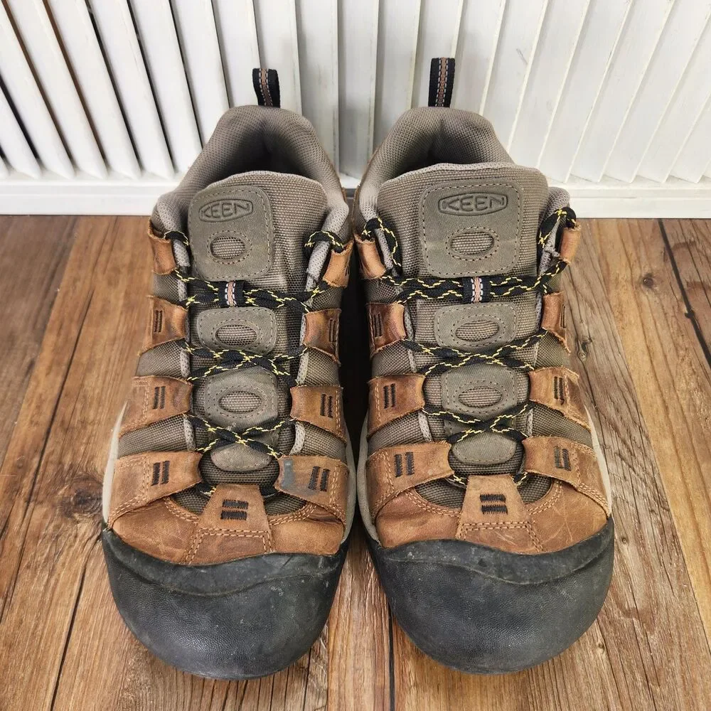 Keen Newport Hike Shoes Mens Size 10 Brown Leather Trail Hiking Sneakers 1027326